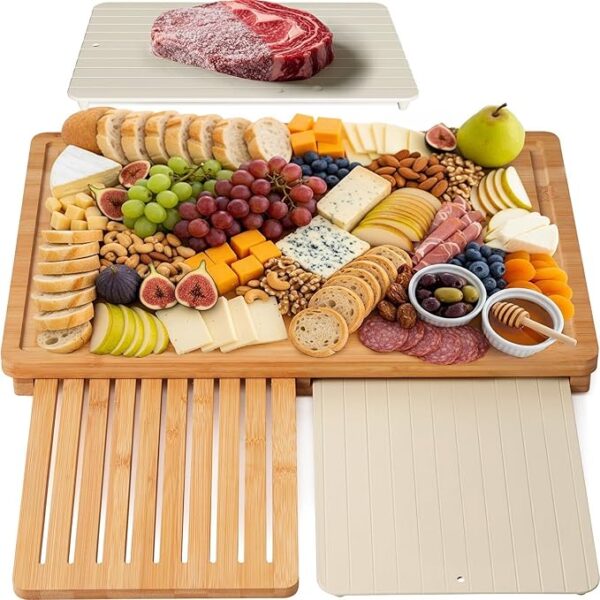 Kikcoin Bamboo Cutting Board Set