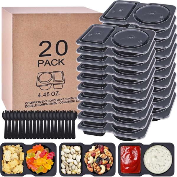 20 Pack Reusable Snack Containers with Lids