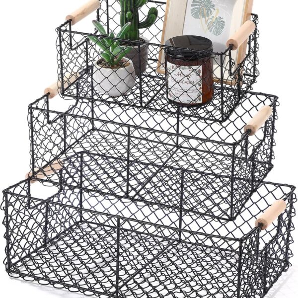 Honeydak 3 Set Wire Basket for Organizing