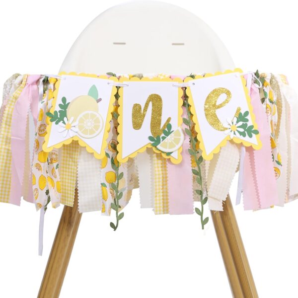 Lemon 1st Birthday High Chair Banner