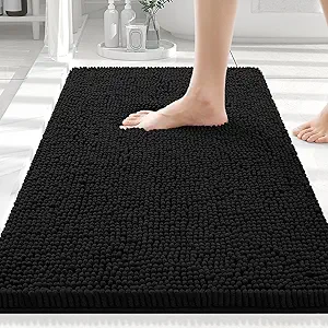 Smiry Luxury Chenille Bathroom Rugs 30x20