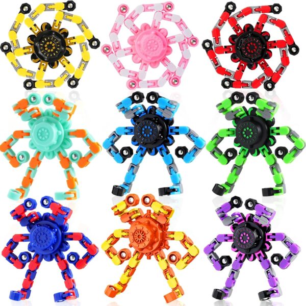 9PCS Transformable Fidget Spinners f