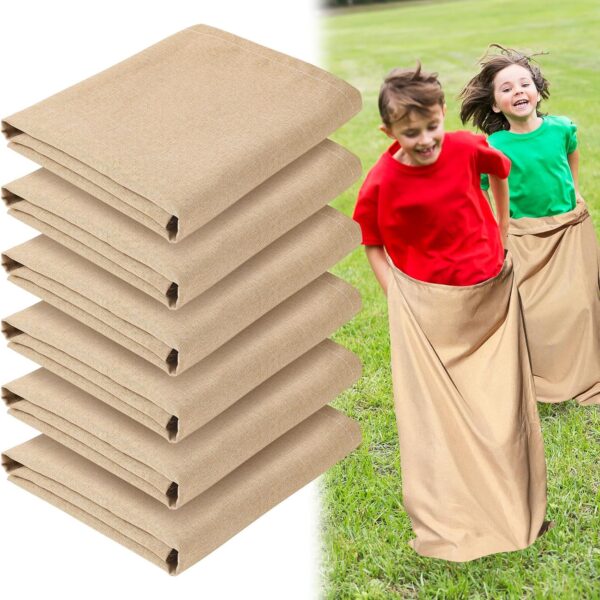 6 Pack Potato Sack Race Bags