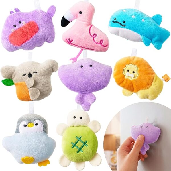 JOYIN 8 Pcs Mini Plush Animal Magnets