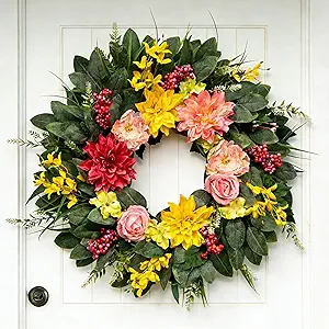 Spring Summer Eucalyptus Wreaths for Front Door