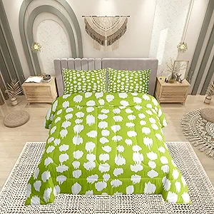 Erosebridal Lime Green Comforter Set Abstrac