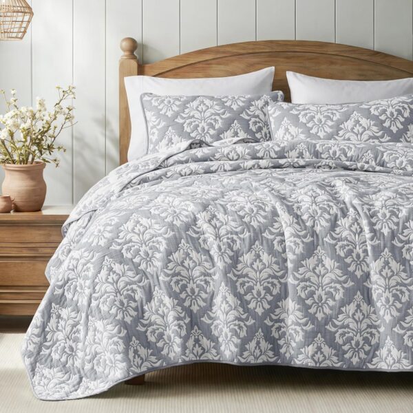 Exclusivo Mezcla Cotton Quilts Queen Size Grey