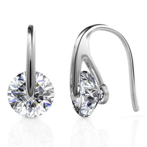 Cate & Chloe McKayla 18k White Gold Plated Drop Earrings Flash Deal