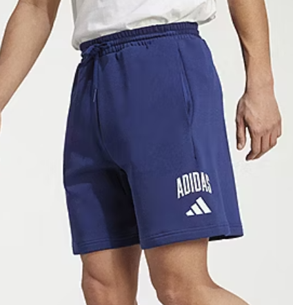 Adidas Fleece Mens 7" Mid Rise Big and Tall Workout Shorts CLEARANCE