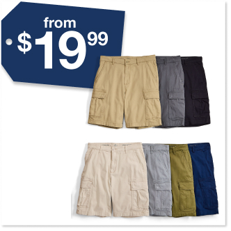 JCPenney's Men's Shorts starting at 19.99