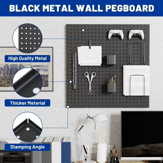 WALMART FLASH SALE! 4-Pack 12"x12" Metal Pegboard Panels