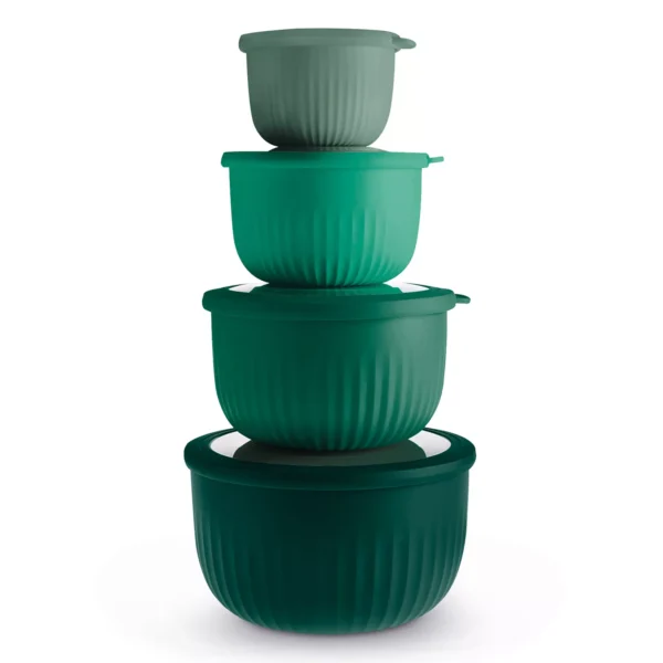 8-Piece Round Nesting Bowl Set with Lids $10