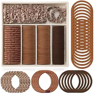 Chuangdi 160 Pack Brown Hair Ties Set