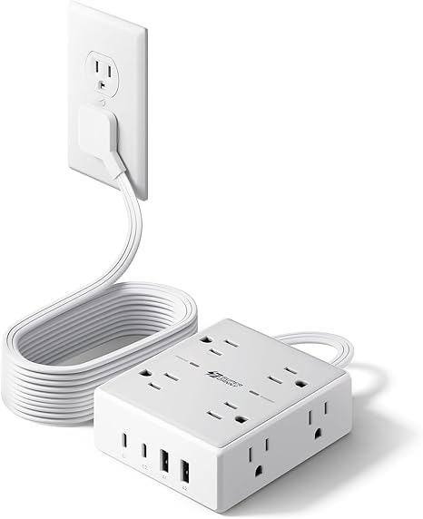 10Ft Extension Cord with Multiple Outlets