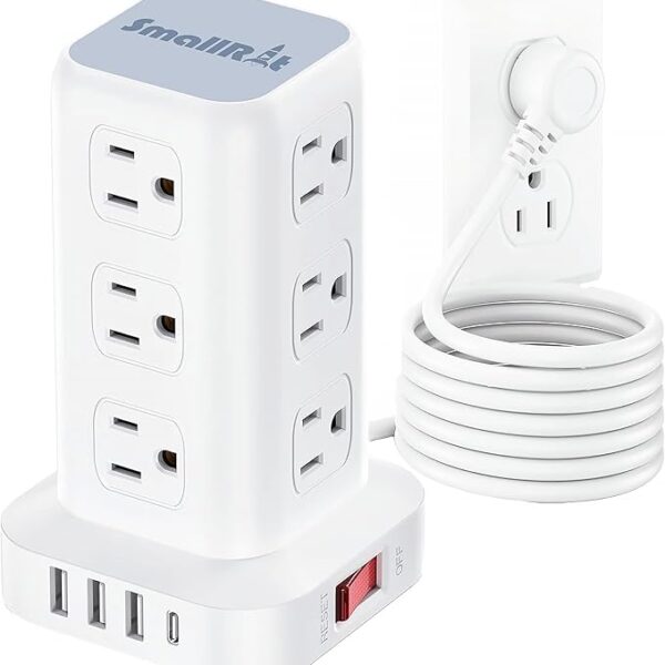 Tower Surge Protector Power Strip with USB 12 Outlets