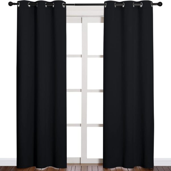 Thermal Insulated Black Blackout Curtains/Drapes