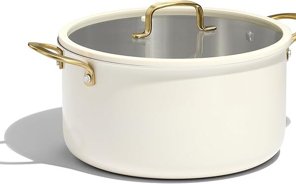 CAROTE 8QT Full Clad Tri Ply Stainless Steel Stock Pot with Lid