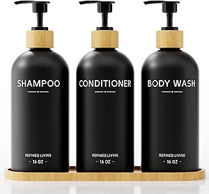 Shampoo and Conditioner Dispenser Set