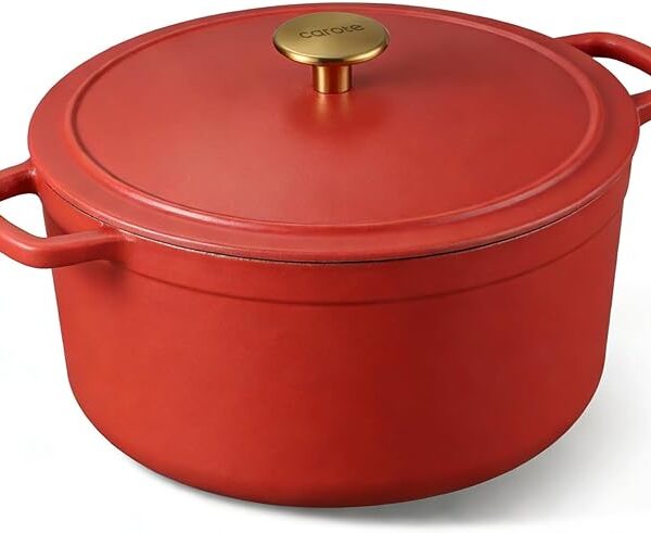 CAROTE 5QT Enameled Cast Iron Dutch Oven Pot with Lid