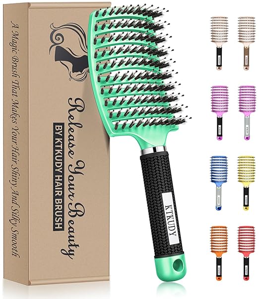 KTKUDY Detangling Brush Boar Bristles Hairbrush