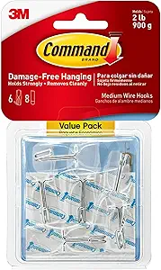 Command Medium Clear Wire Toggle Hooks