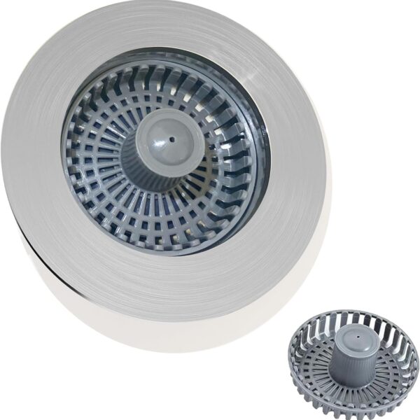 Kitchen Sink Drain Strainer with Pop-Up Stopper