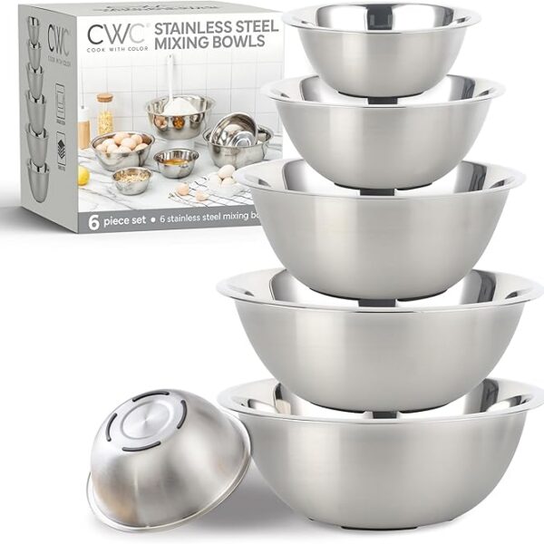 COOK WITH COLOR Stainless Steel Mixing Bowls Set