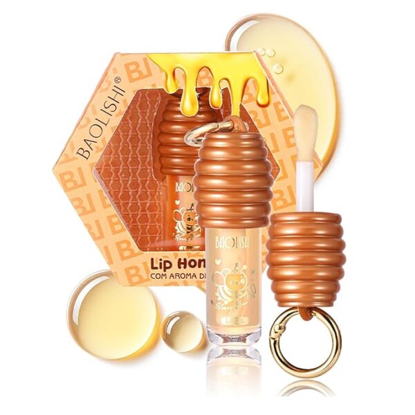 Honey Lip Oil, Korean Lip Oil Balm With Key Chain