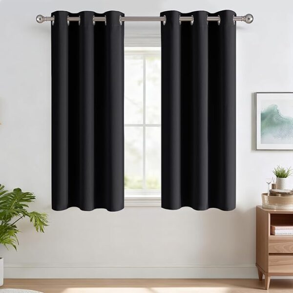 RYB HOME Blackout Curtains 45 Inch Length