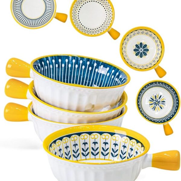 Yeacccng Bohemian French Onion Soup Bowls