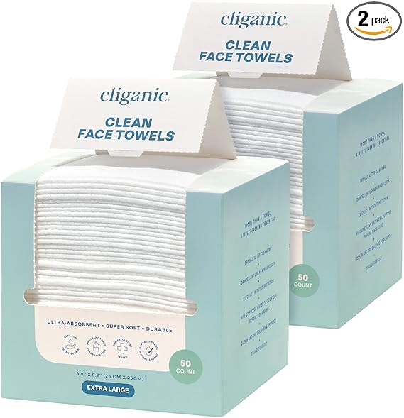 Cliganic Clean Face Towels XL