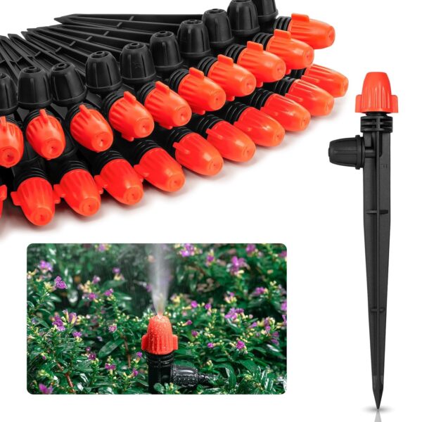 1/4" Drip Irrigation Emitters: 30 Pack Mist Drip Emitter