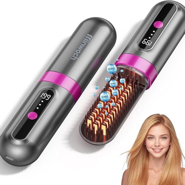 2026 Upgraded Cordless Hair Straightener Brush