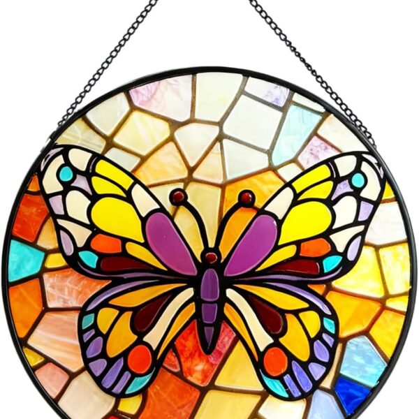 Butterfly Stained Glass Suncatcher, Suncatcher for Window
