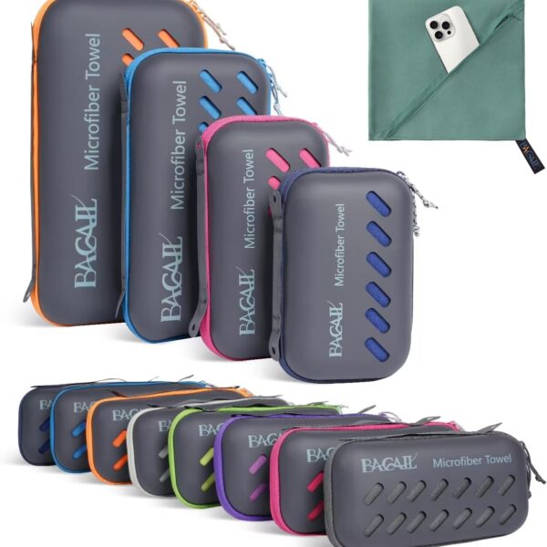 BAGAIL Camping Towel with EVA Case