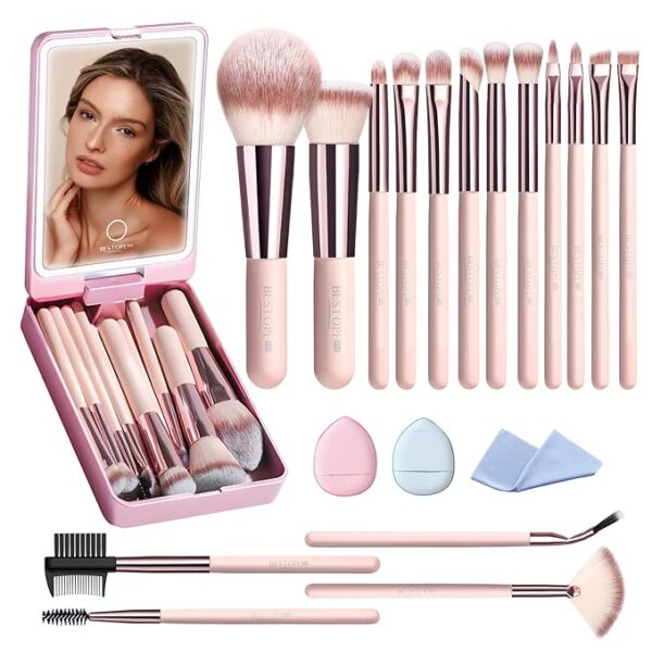Makeup Brushes with Case, 20PCs Travel Makeup Brush Set