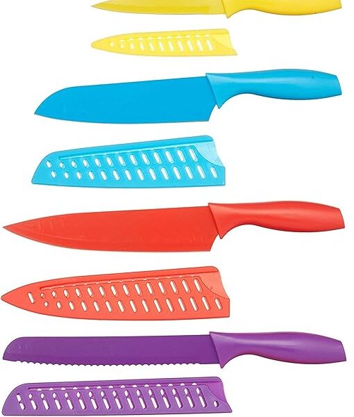 Amazon Basics Color-Coded Dishwasher Safe