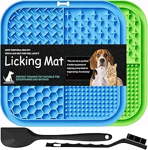 Lesipee Licking Mat for Dogs & Cats 2 Pack