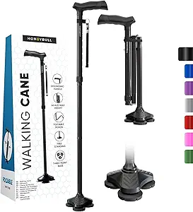 HONEYBULL Walking Cane for Men & Women Foldable