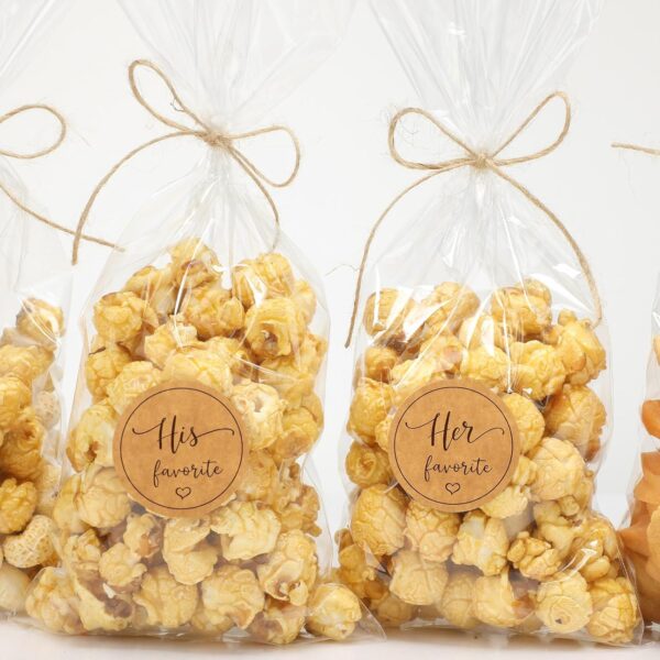 Chivertion 100 Set His Her Favorite Stickers with Popcorn Bags