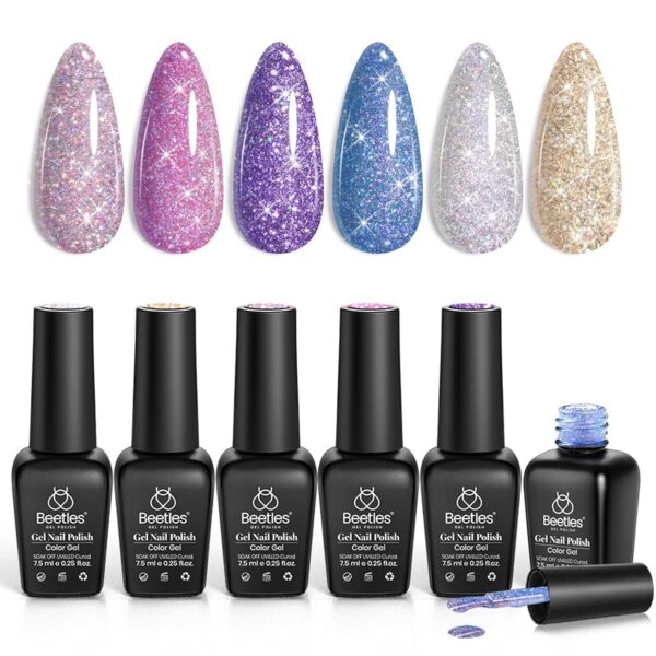Beetles Reflective Glitter Gel Nail Polish Kit