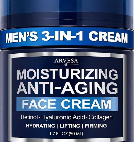 Mens Face Moisturizer Cream - Anti Aging Cream with Retinol