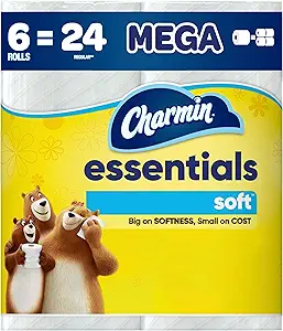 Charmin Essentials Soft Toilet Paper 6 Mega Rolls