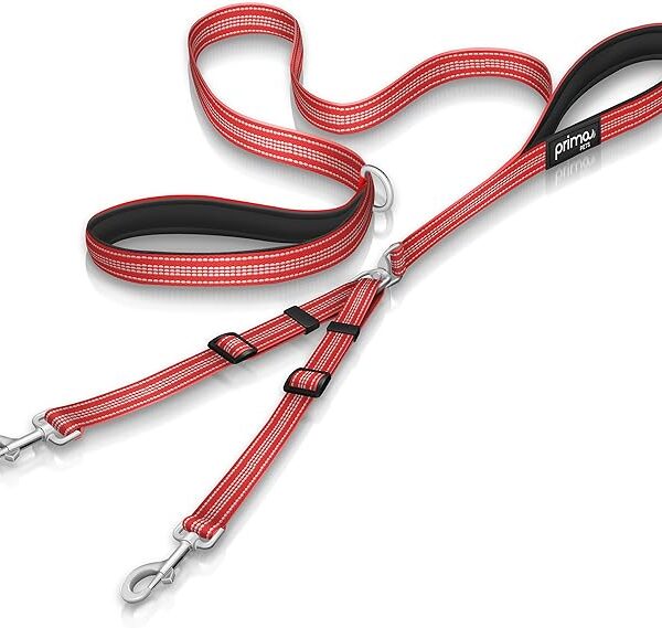 Prima Pet Premium Reflective Double Dog Leash