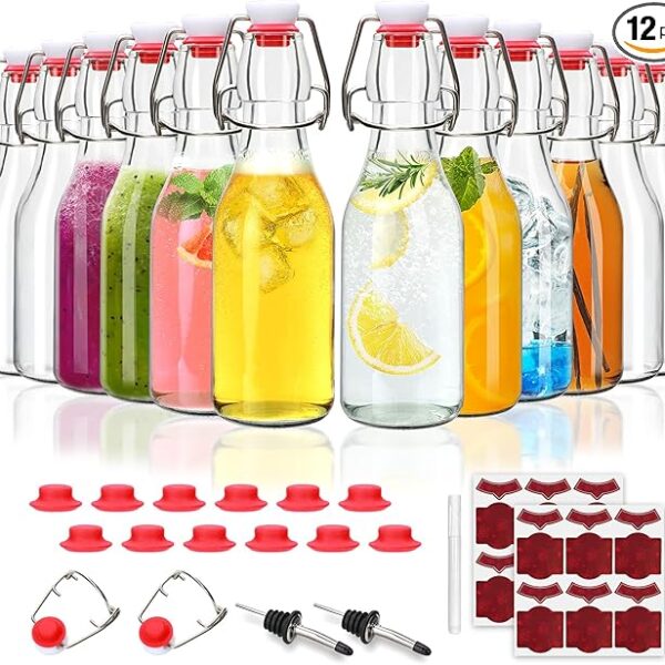 Accguan 8oz Flip Top Glass Bottle