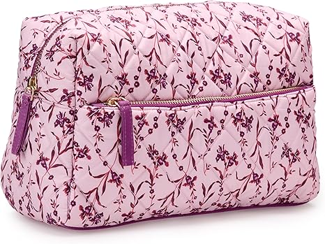 Amazon Essentials Women's Quilted Travel Makeup Bag