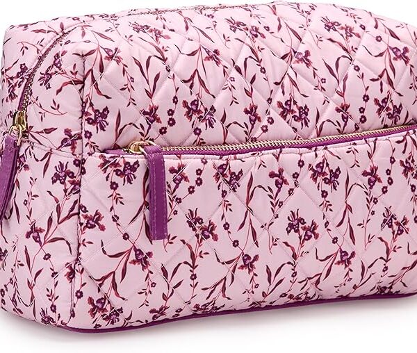 Amazon Essentials Women's Quilted Travel Makeup Bag