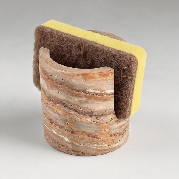 ZSHAWN Natural Marble Sponge Holder for Kitchen Sink