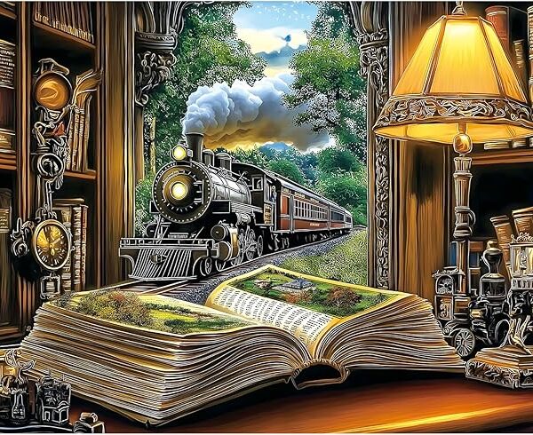 Vintage Train 1000 Piece Jigsaw Puzzle for Adults