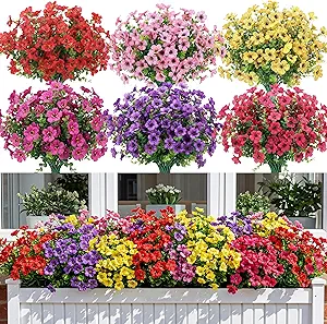 CEWOR 24 Bundles Artificial Flowers
